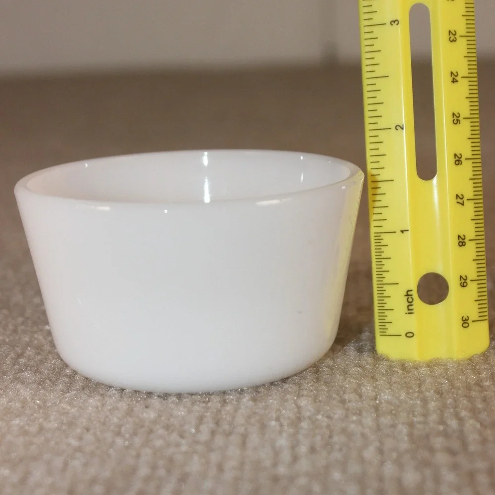 Fire-King Milk Glass Ramekin Custard Cup White Vintage Mid-Century Kitchenware